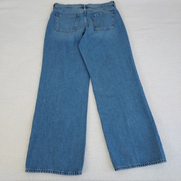 Old Navy Mid-rise Agnes Baggy Loose Medium wash Size 10 Blue Denim Jeans NWT - Picture 11 of 11